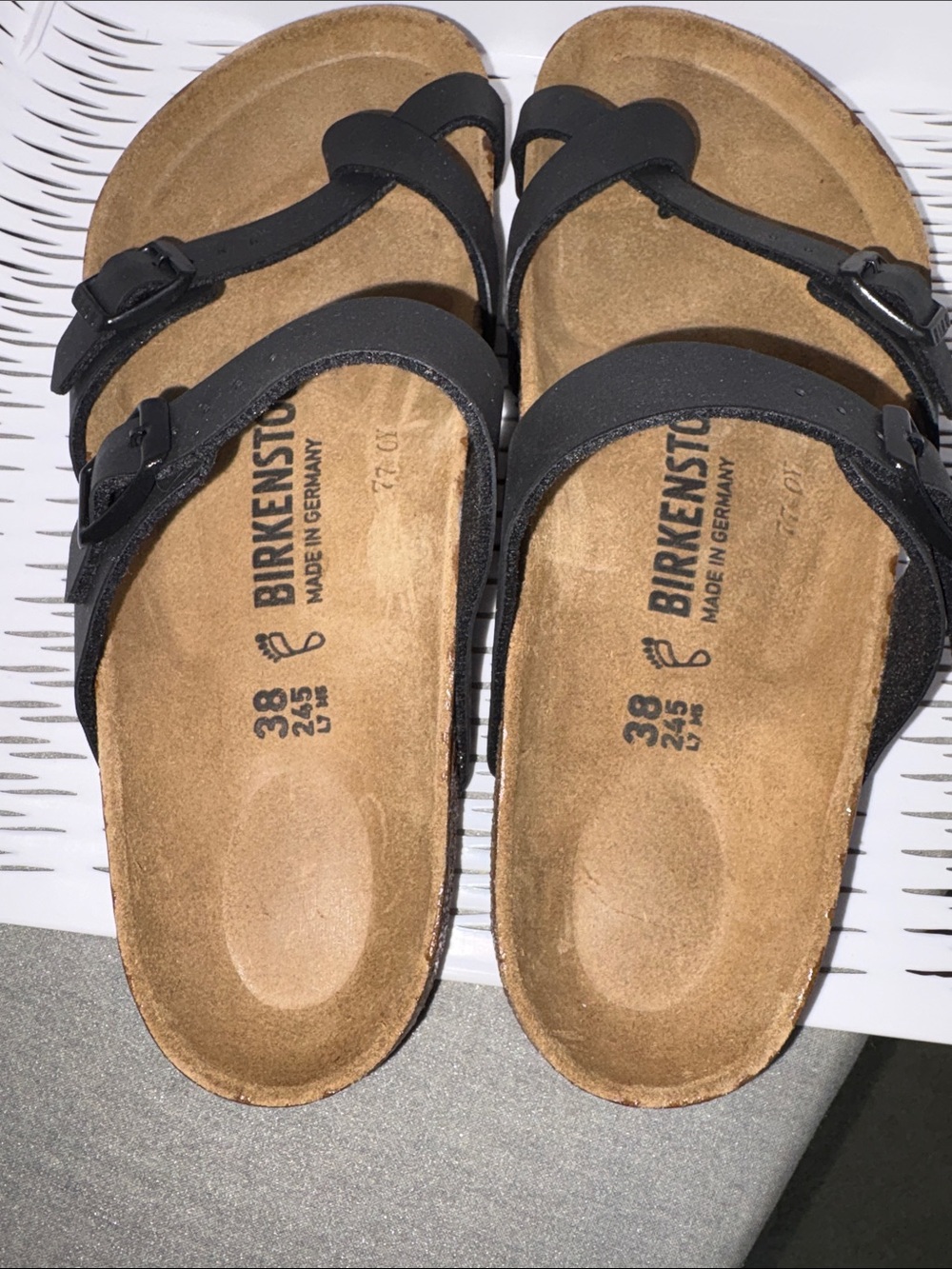 Birkenstock Black Two-Strap Buckle Footbed Sandals - Picture 4 of 6